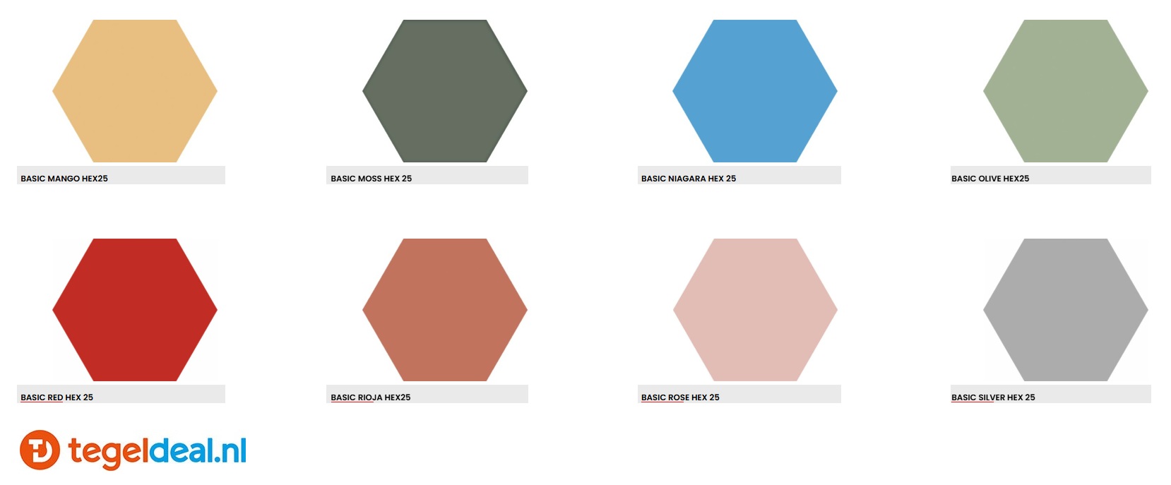 Codicer, Basic Hex 25, 25x22 cm hexagon tegels Codicer, Basic Hex 25, 25x22 cm hexagon tegels