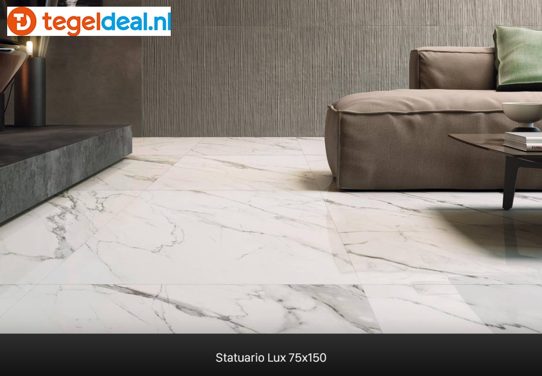 WDT Supergres Purity of Marble, Statuario, 30,5x91,5 cm, glans