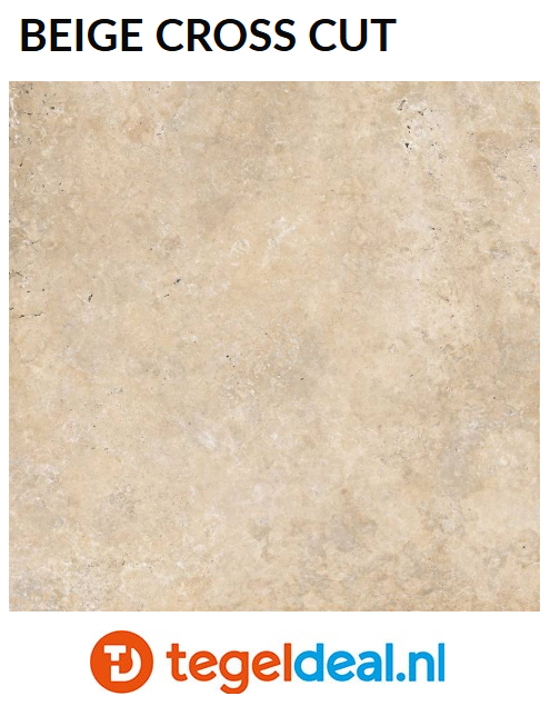 Supergres Astrum, BEIGE Cross Cut Naturale, 30x60 cm, travertin-look tegels 