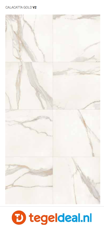 KEOPE Elements Lux, CALACATTA GOLD Lappato, 60x120 cm