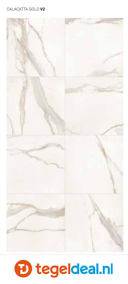 VLT KEOPE Elements Lux, CALACATTA GOLD Natural, 60x120 cm