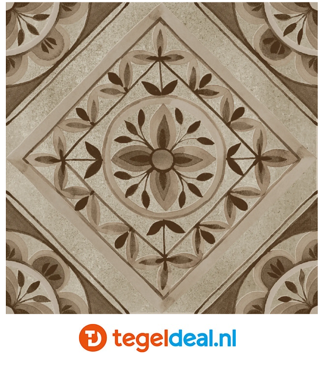Marazzi ArtCraft SABBIA Quadri, 20x20 cm MH60, terracottalook decortegels 