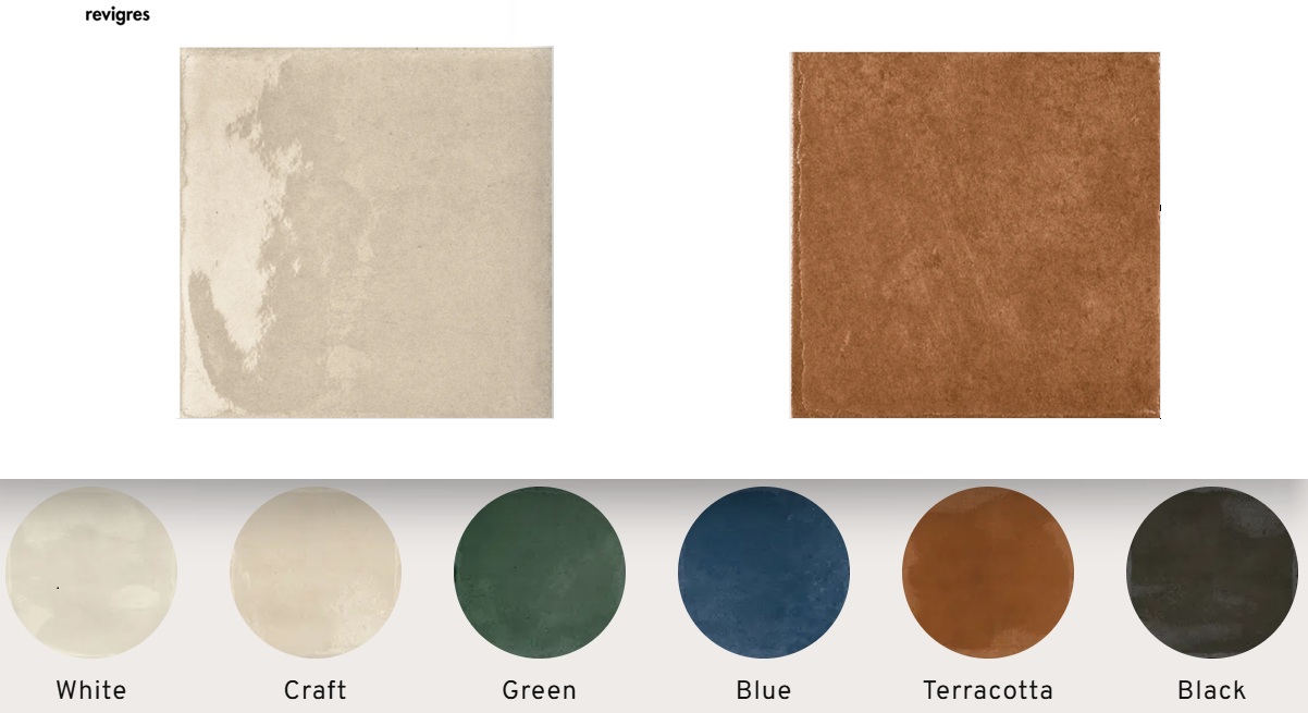 Revigres, Block en Brick, handvorm wandtegels