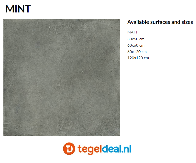 VLT Supergres Your Match MINT, 30x60 cm, MNT3 cementlook tegels