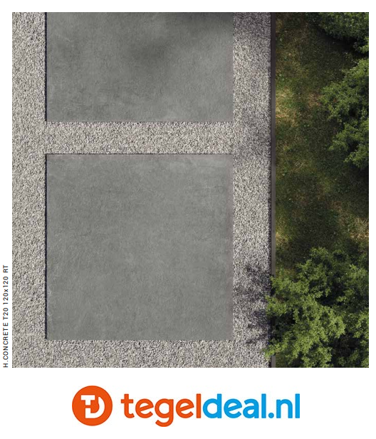 TRT Supergres H.24 Concrete, 60x60x2 cm HCT6, OUTDOOR terrastegels