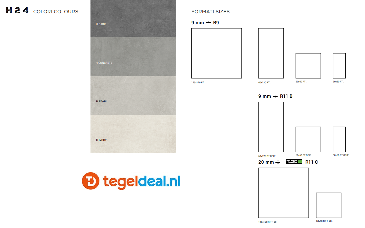 Supergres H.24 Pearl, 120x120 cm, HGR1, cementlook tegels 