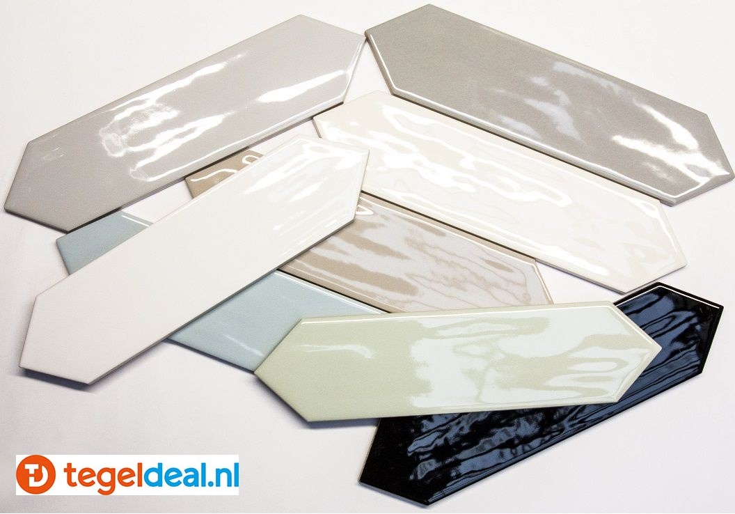 Tonalite, Dart, 7x28 cm pijlvormige wandtegels Tonalite, Dart, 7x28 cm pijlvormige wandtegels