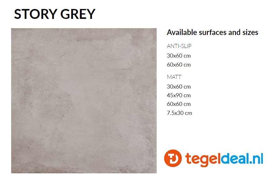 VLT Supergres Story Grey, 60x60 cm, SGE6