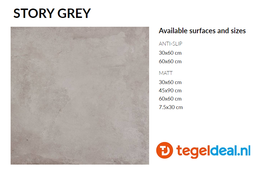 Supergres Story Grey, 30x60 cm, SGY7, natuursteenlook tegels