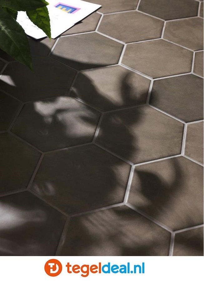 Tonalite, Exanuance, 14x16 cm, hexagon vloer- en wandtegels Tonalite, Exanuance, 14x16 cm, hexagon vloer- en wandtegels