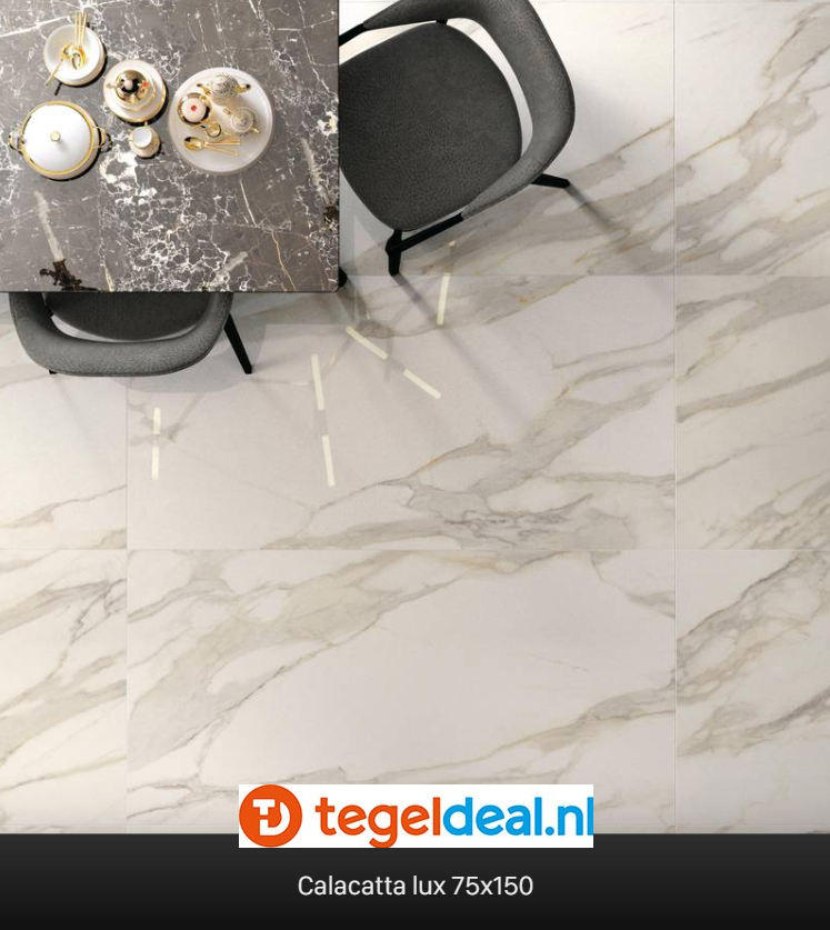 WDT Supergres Purity of Marble, Calacatta, 30,5x91,5 cm, glans