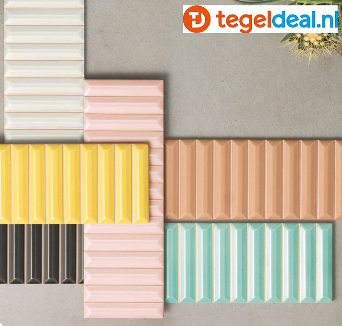 Tonalite, Hashi, 10x30 cm, reliëf wandtegels  