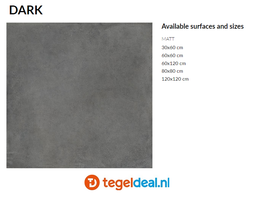 Supergres Your Match DARK, 120x120 cm, MDK1 cementlook tegels