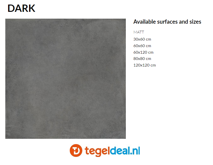 TRT Supergres Your Match DARK, 80x80x2 cm, MDKT cementlook terrastegels