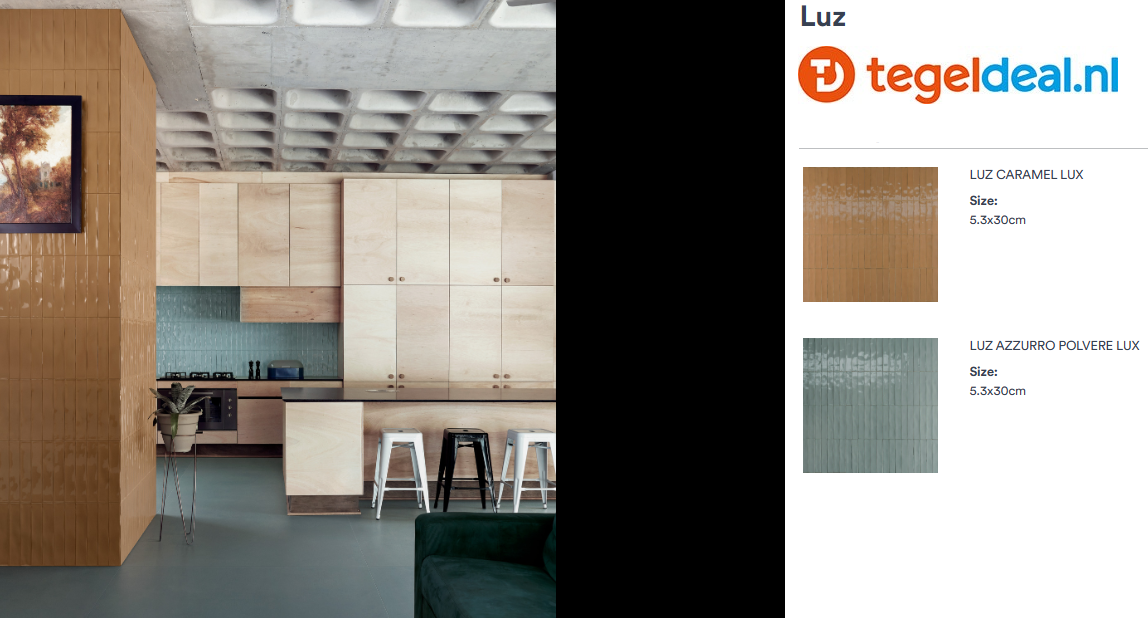 Marazzi Luz CARAMEL, 5,3x30 cm MFLM, wandtegels 