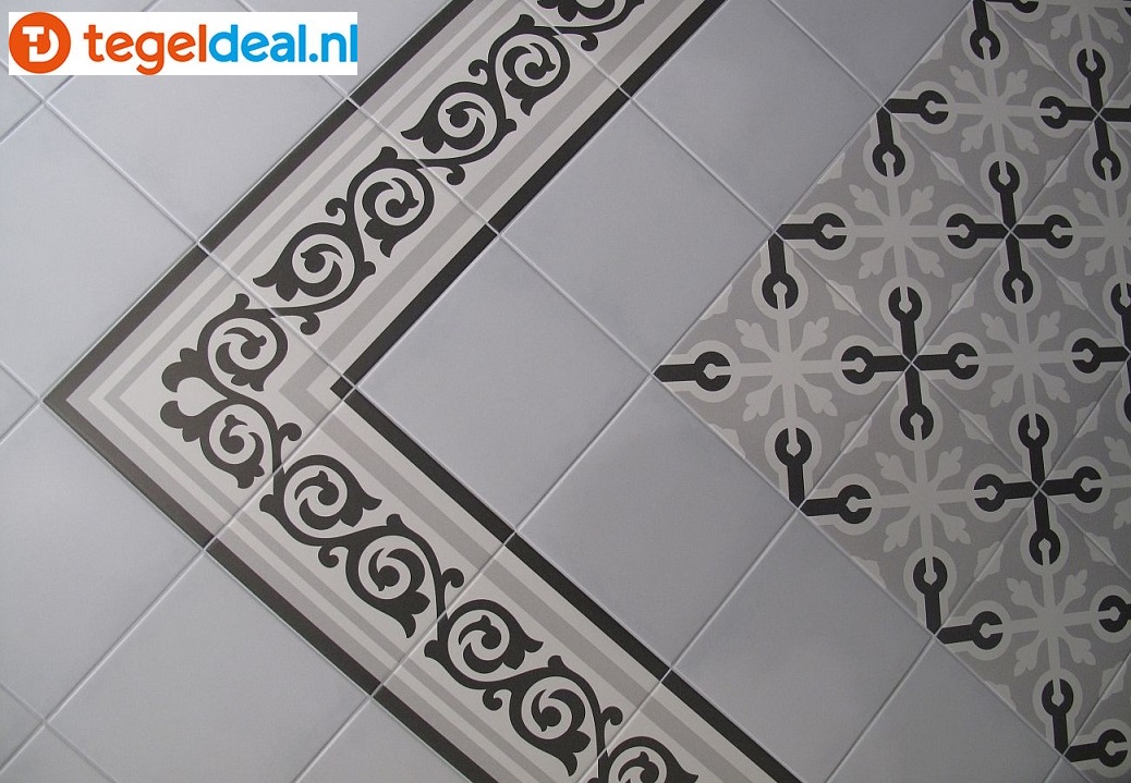 Vives 1900 LlAGOSTERA GRIS, 20x20 cm, patroontegels