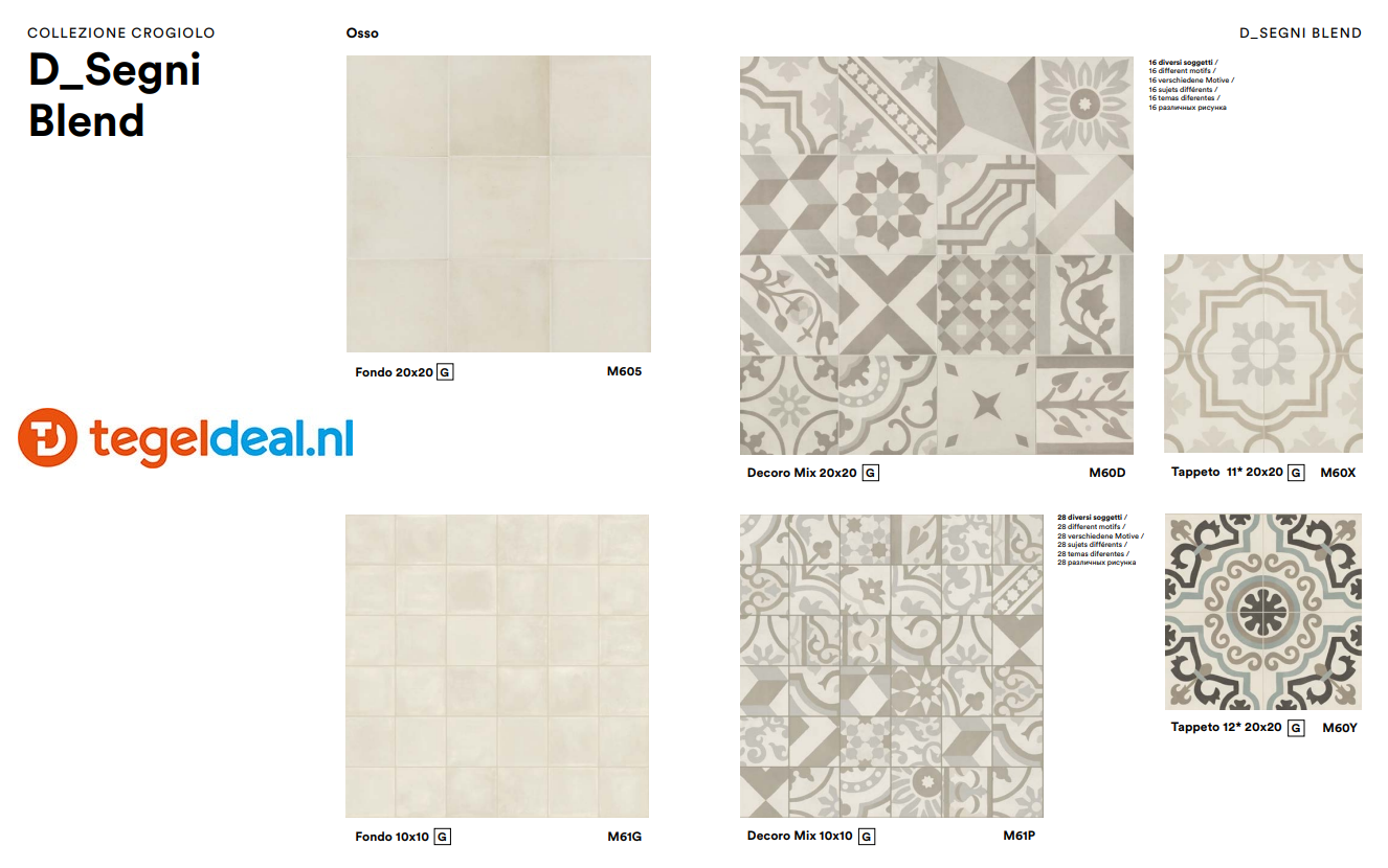 VLT Marazzi D_Segni BLEND, cementlook; 6 unikleuren, 24 patronen VLT Marazzi D_Segni BLEND, cementlook; 6 unikleuren, 24 patronen