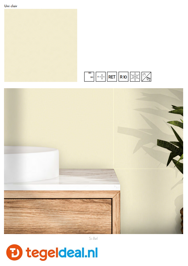 Revoir Paris, Si-Bel, Lys, 60x60 cm Uni Clair