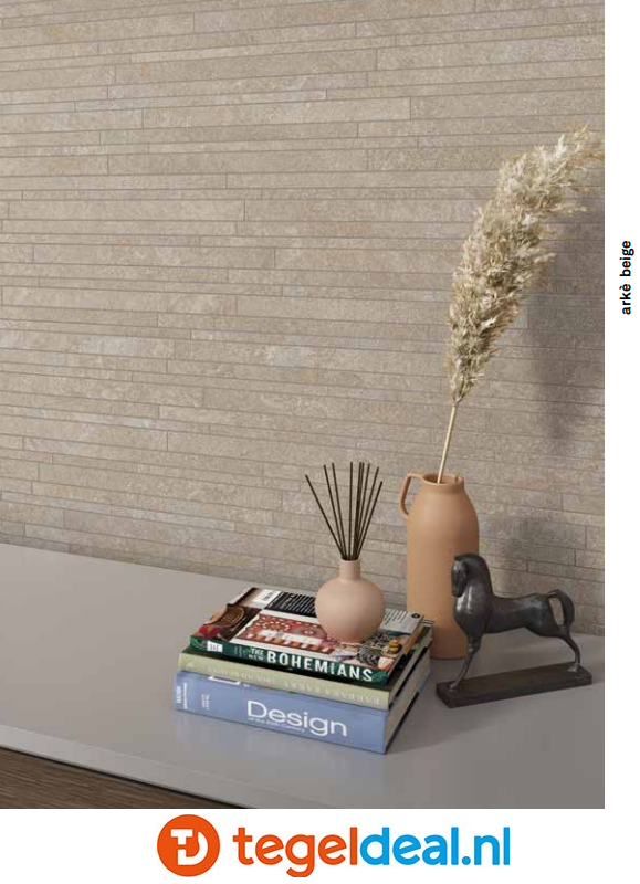 KEOPE Arkè BEIGE Line 3D, 60x120 cm, reliëf wandtegels 