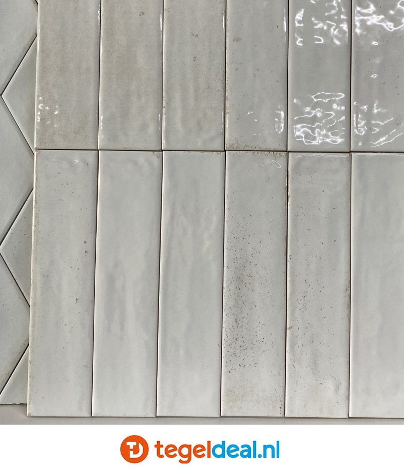 Ribesalbes Hope WHITE, 6x25 cm handvorm wandtegels - OP VOORRAAD Ribesalbes Hope WHITE, 6x25 cm handvorm wandtegels - OP VOORRAAD