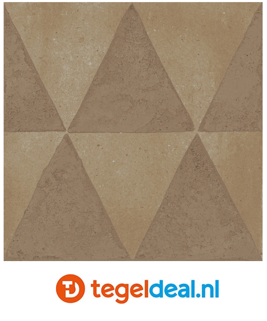 Marazzi ArtCraft COCCIO Triangoli, 20x20 cm MH0V,  terracottalook decortegels 