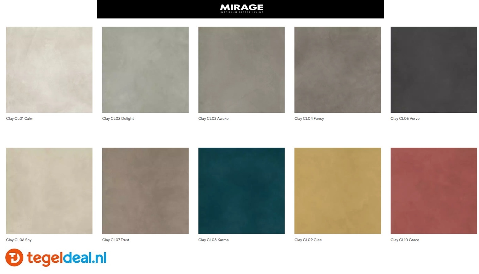 Mirage Clay, CL04 Fancy Spazzolato, 120x120 cm AL03 Mirage Clay, CL04 Fancy Spazzolato, 120x120 cm AL03