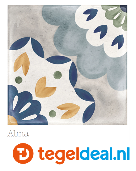 Nanda Tiles, Veranda, 15x15 cm, vintage patroontegels voor vloer en wand 