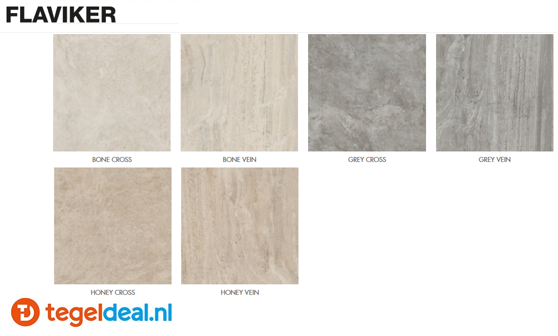 Flaviker, Navona, travertin-look tegels 