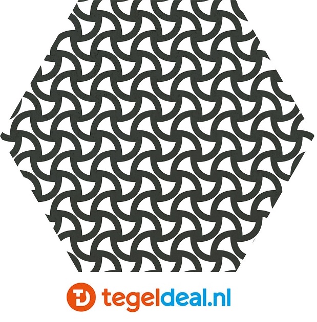 Codicer, Hex 25 Moma Mix White, 22x25 cm hexagon tegels