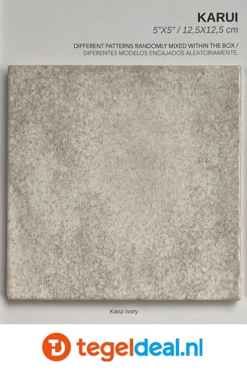 WOW Design, Enso, Karui IVORY, 12,5x12,5 cm, wandtegels