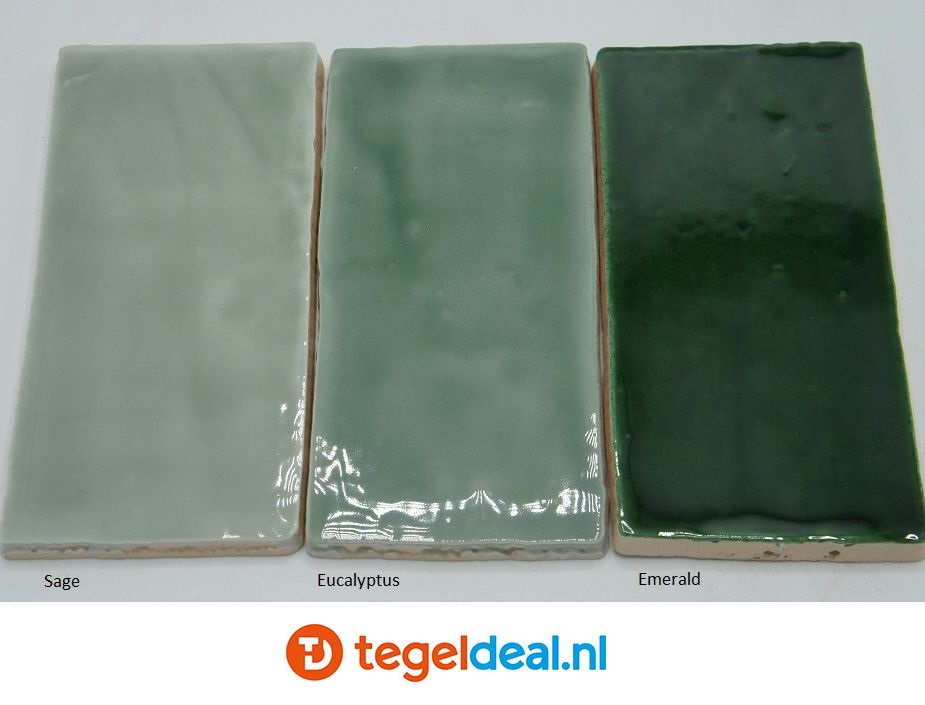 Life, Evolution EUCALYPTUS, 7,5x15, 7,5x30 cm, handvorm wandtegels     