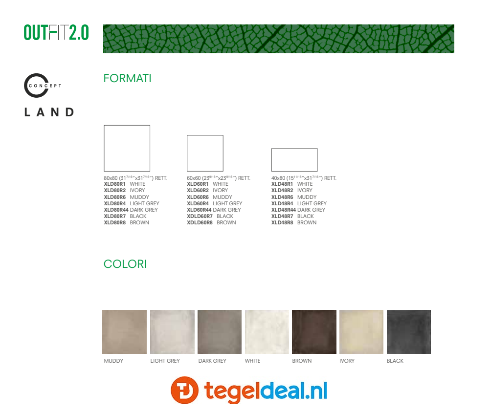 TRT Castelvetro, Concept Land MUDDY, 40x80x2 cm, XLD48R6