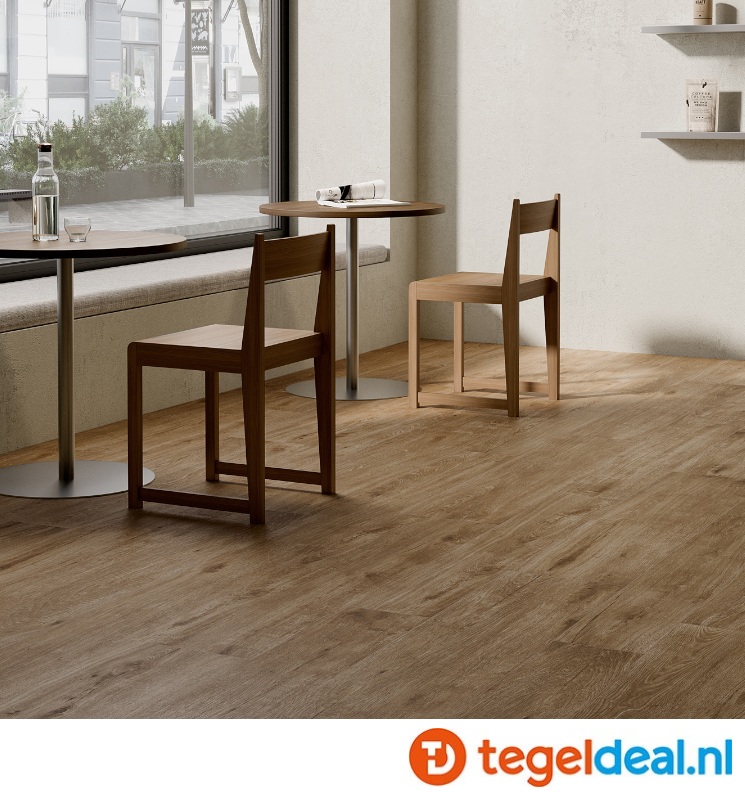SIL Ceramiche, Royal Oak, BROWN, 20x120 cm, houtlook tegels - €38,50 per m2 / Palletdeal op aanvraag