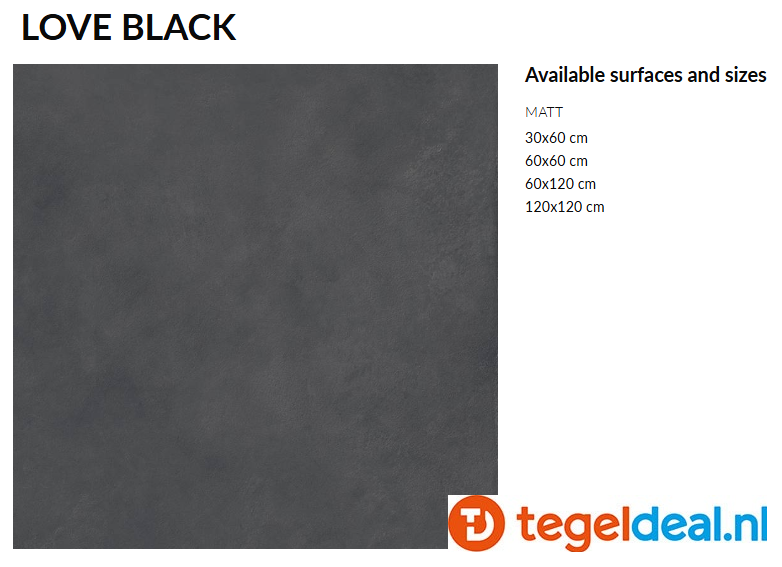 Supergres Colovers, Love BLACK, 120x120 cm 