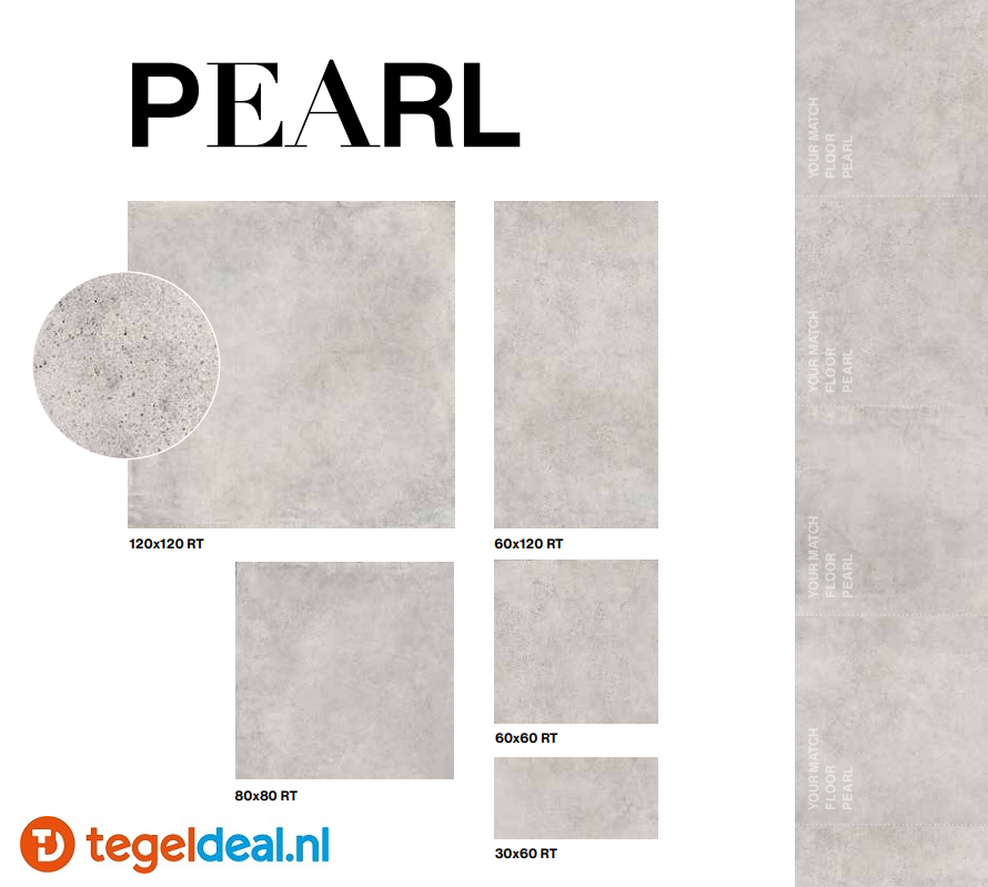 VLT Supergres Your Match PEARL, 60x120 cm GRIP, PHG6 cementlook tegels