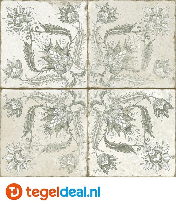 Peronda, Fs Ivy Sage, 45x45 cm, vintage patroontegels