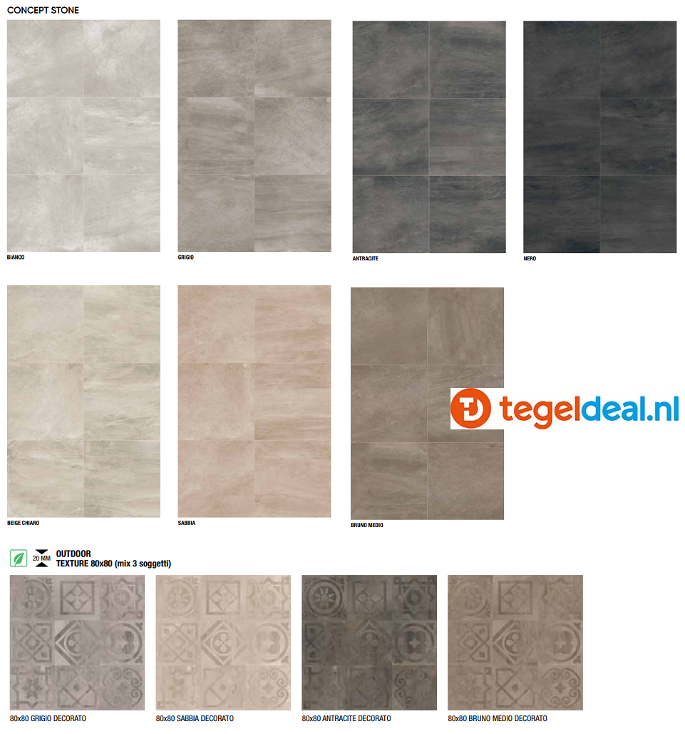 Gardenia, Concept Stone, natuursteenlook tegels voor binnen en buiten