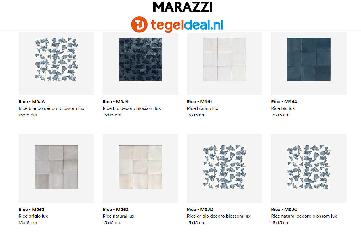 WDT Marazzi Rice, handgevormde wandtegels WDT Marazzi Rice, handgevormde wandtegels