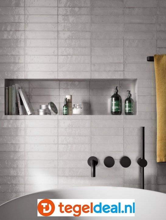 Marazzi Lume White, LUX M6RN, 6x24 cm 