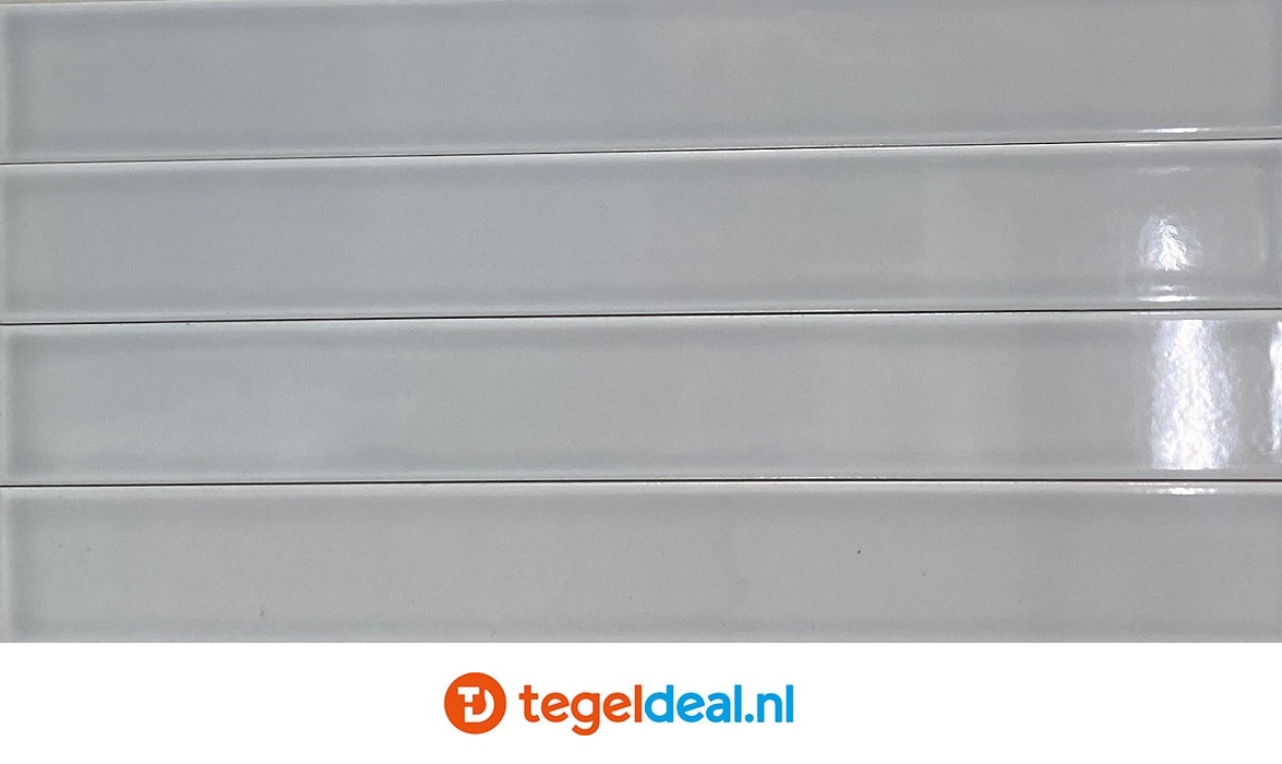 Equipe, Vitral LIGHT GREY, 5x40 cm, art. 31144, glanzende wandtegels 