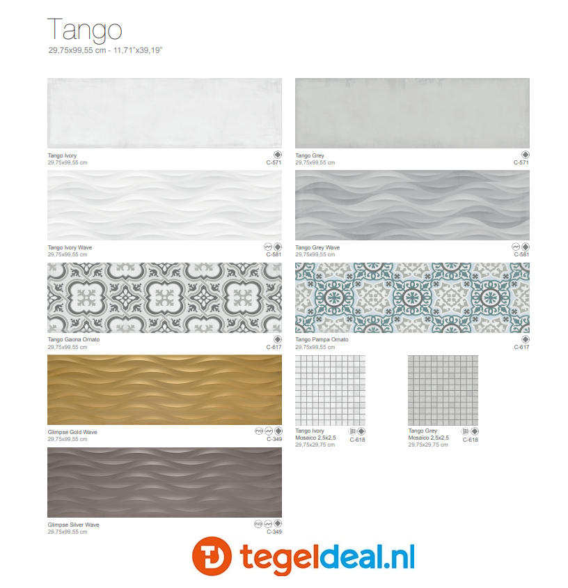 Aparici Tango, 60x60 / 20x20 cm, patroontegels Aparici Tango, 60x60 / 20x20 cm, patroontegels