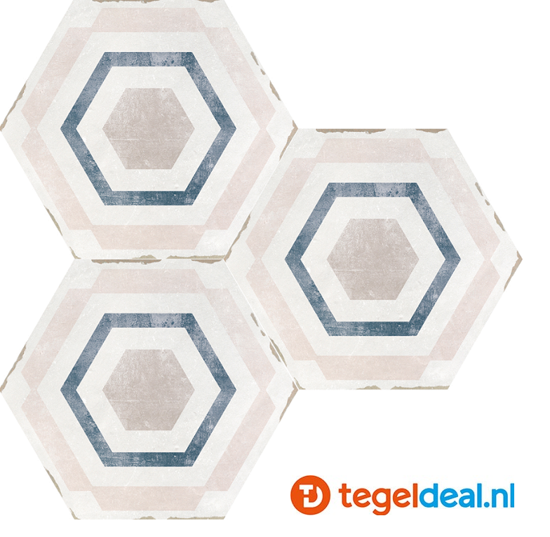 VLT en WDT Nanda Tiles, Capri THARROS, 14x16 cm, hexagon