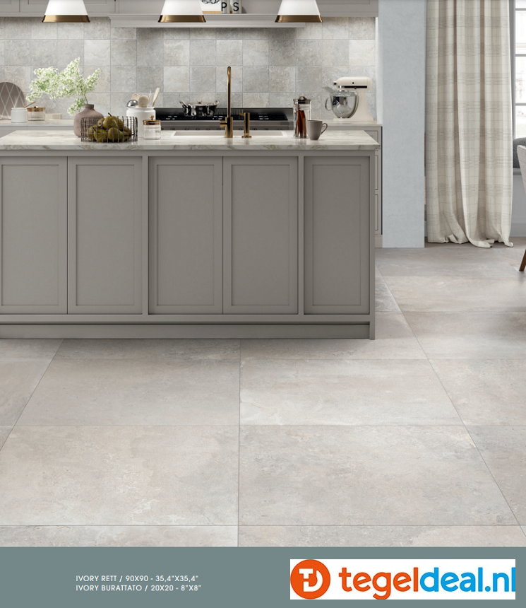 VLT DOM Mas de Provence IVORY, 90x90 cm DMP9920R, natuursteenlook VLT DOM Mas de Provence IVORY, 90x90 cm DMP9920R, natuursteenlook