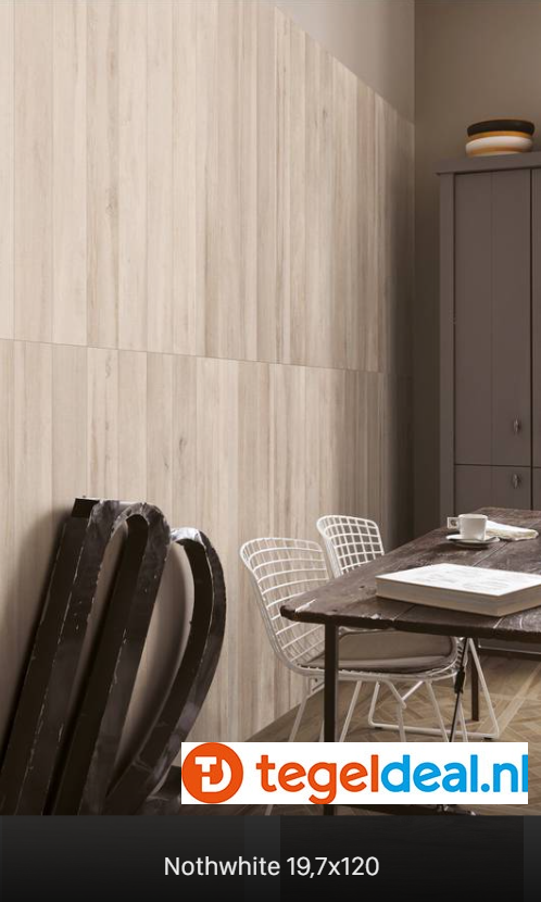 Supergres Travel Northwhite, 20x120 cm, TNW2, houtlook tegels