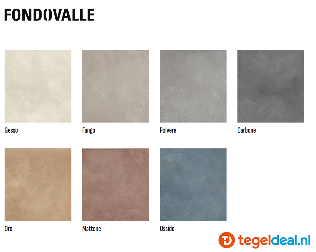 Fondovalle Pigmento, CARBONE, 80x80x0,85 cm, PGM205, cementlook tegels