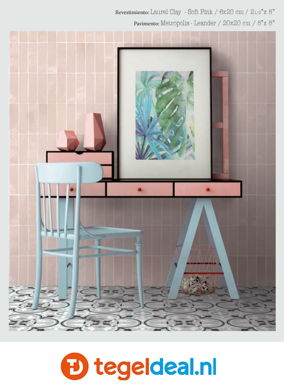 WDT Nanda Tiles, Laurel Clay, 6x20 cm