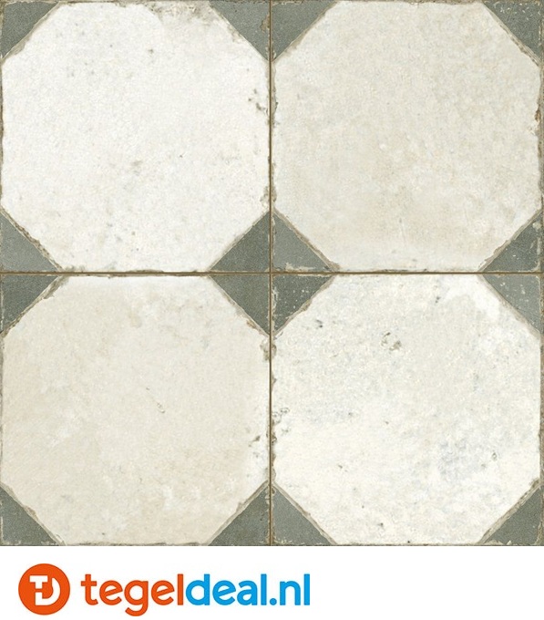 Peronda, Fs Yard Sage, 45x45 cm, vintage patroontegels