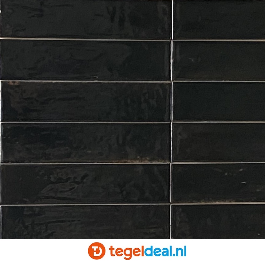 Ribesalbes Hope NERO GRAPHITO glans, 15x17,3 cm hexagon wandtegels
