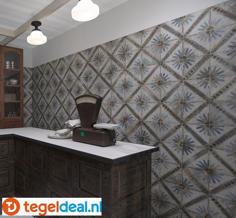 Peronda, Fs Marrakech Blue, 45x45 cm, vintage patroontegels