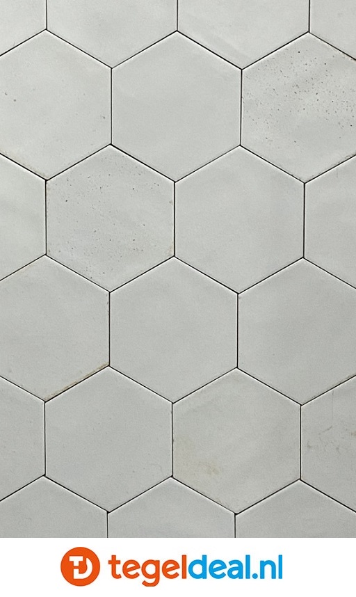 VLT Ribesalbes Hope WHITE mat, 15x17,3 cm hexagon